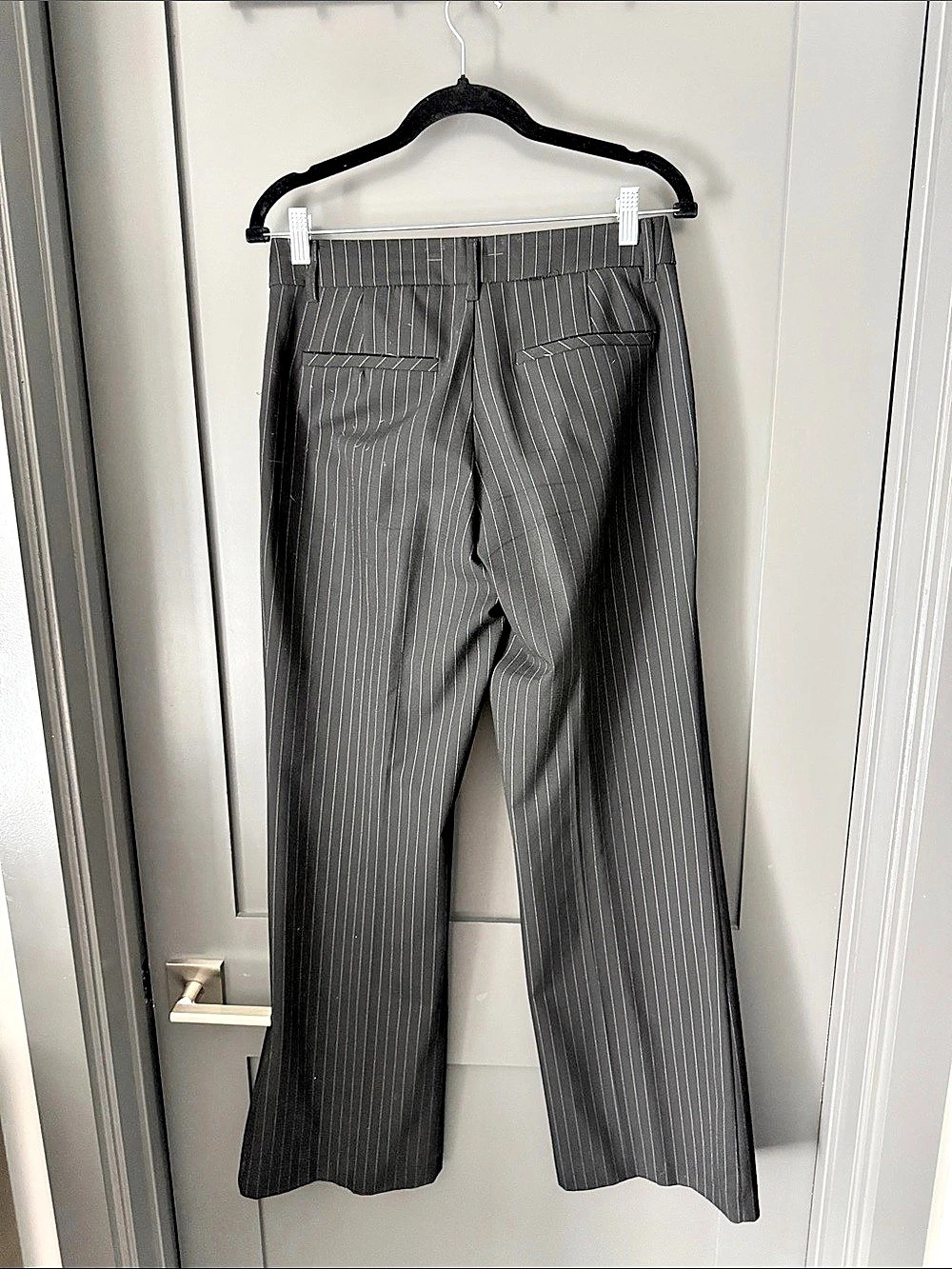 ZARA Wide Leg Striped Pants in. Black